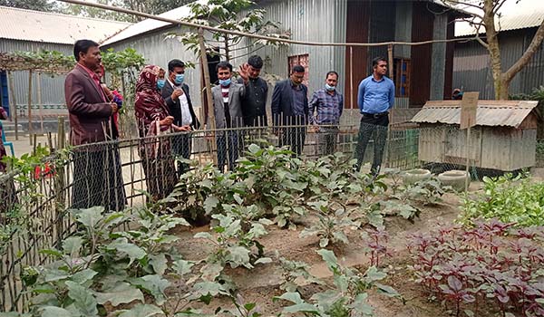 রৌমারীতে ইউএনসিসির গৃহীত কার্যক্রম পরিদর্শন