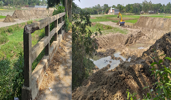 টঙ্গীবাড়ীতে কালভার্টের মুখ বন্ধ করে সরকারী জমি ভরাটের অভিযোগ