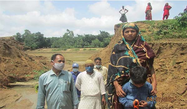 নালিতাবাড়ীর ভোগাই নদীর ভাঙ্গন, দ্রুত বাঁধ নির্মাণের দাবি