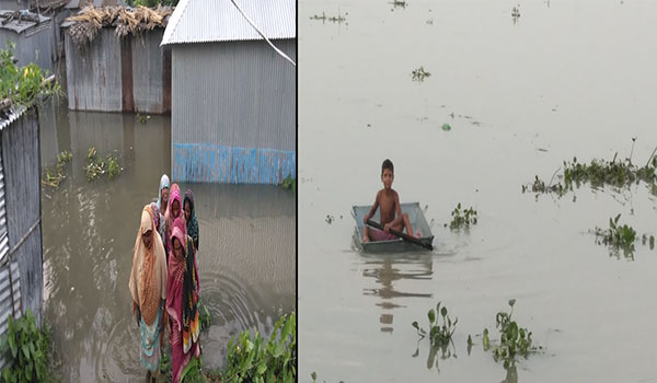 সিরাজগঞ্জে বন্যা পরিস্থিতির অবনতি, যমুনার পানি বিপদসীমার ৪২ সেন্টিমিটার উপর দিয়ে প্রবাহিত হচ্ছে