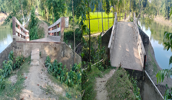 সরিষাবাড়ীতে দিয়ার কৃষ্ণাই সেতু ও সংযোগ সড়ক ধ্বসে যাওয়ায় যান চলাচল বন্ধ