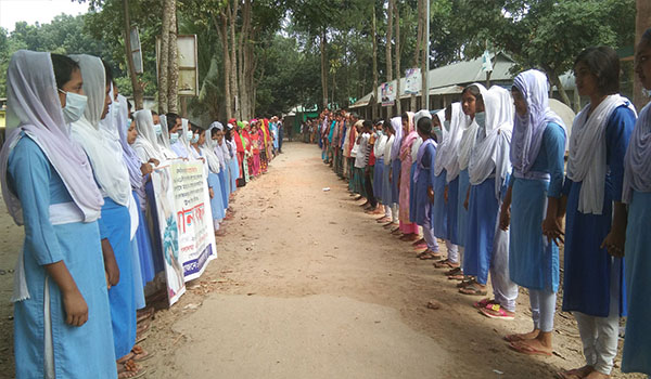 সরিষাবাড়ীতে প্রতিবন্ধীকে অমানুষিক নির্যাতন, বিচারের দাবীতে মানববন্ধন