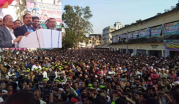 স্বৈরতান্ত্রিকদল ও শাসকেরা বাংলাদেশের টুটির উপর চেপে বসেছে জগদ্দল পাথরের মত - ভোলায় মেজর হাফিজ