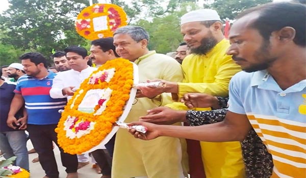 শ্রীপুরে মহান স্বাধীনতা ও জাতীয় দিবসে শহীদদের প্রতি বিএনপির শ্রদ্ধা