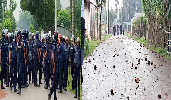 কিশোরগঞ্জে বিএনপি-পুলিশ সংঘর্ষ, ধাওয়া-পাল্টা ধাওয়া চলছে