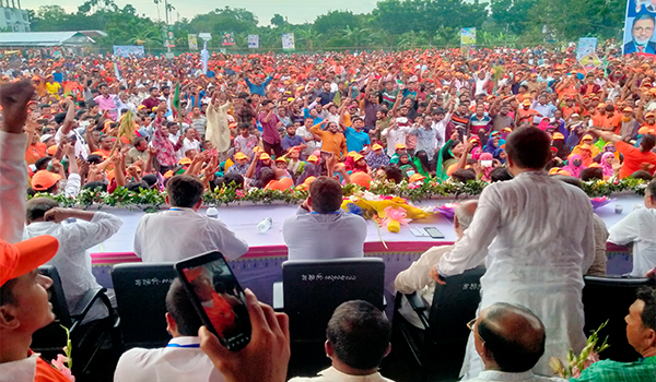 ঈশ্বরগঞ্জে বিএনপির কর্মী সম্মেলন, বাধা উপেক্ষা করে স্মরণকালের সর্বাধিক জনসমাগম