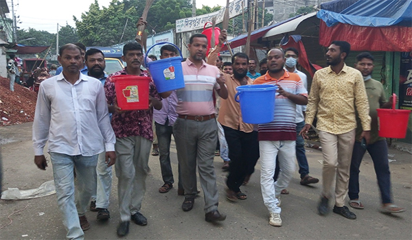 দারুসসালাম থানা বিএনপির বিভিন্ন ওয়ার্ডে ঝাড়ু মিছিল