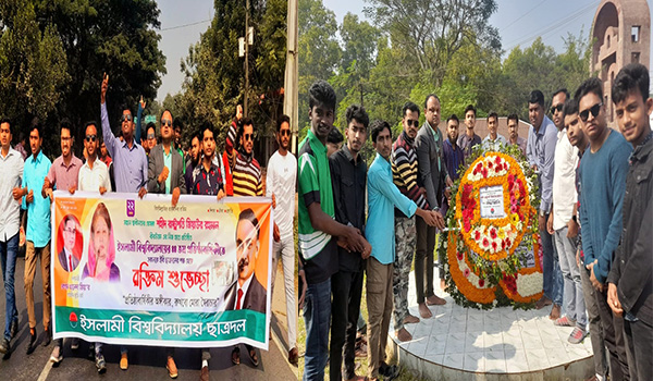 বিশ্ববিদ্যালয়ের জন্মদিনে ইবি ছাত্রদলের আনন্দ মিছিল