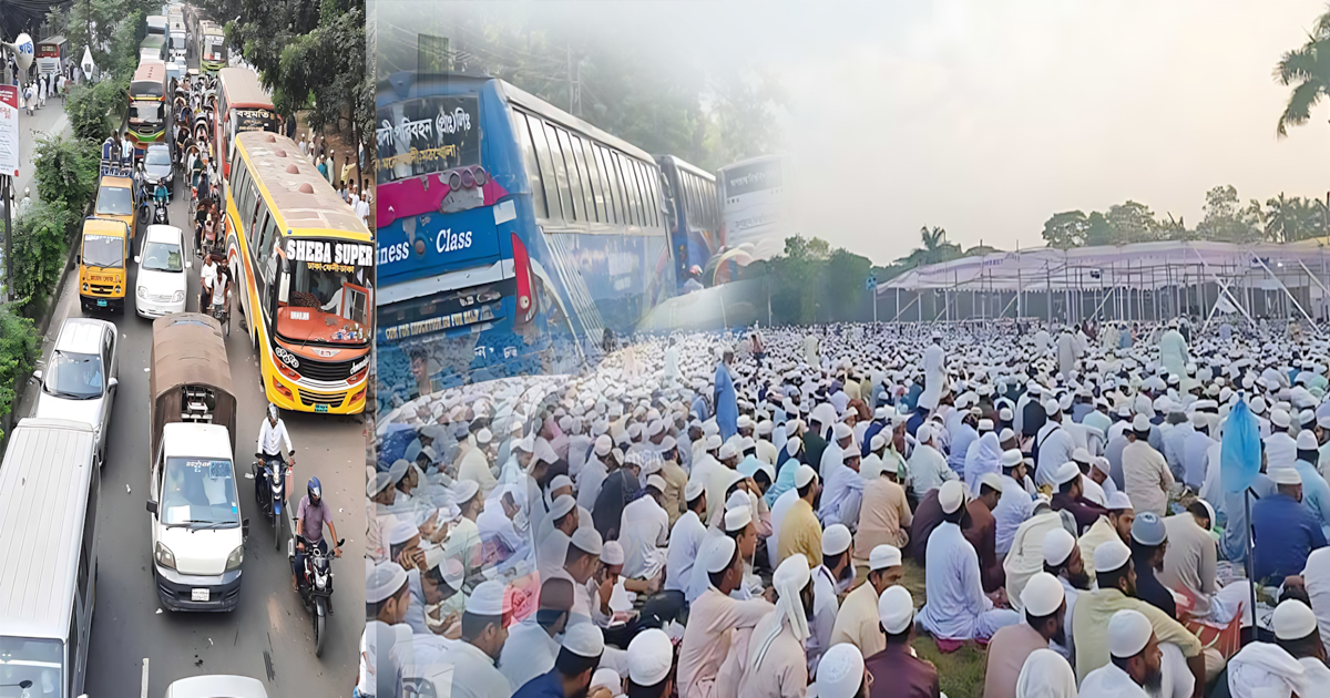 ইসলামী সম্মেলনে জনতার ঢল, রাজধানীজুড়ে তীব্র যানজট