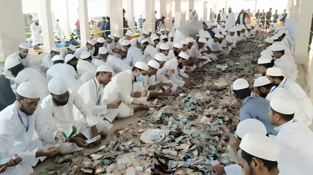 পাগলা মসজিদের দানবাক্সে মিলল ২৯ বস্তা টাকা, চলছে গণনা