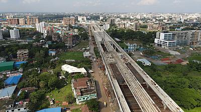 করোনার ৯ মাসে মেট্রোরেলের অগ্রগতি ১১ শতাংশ